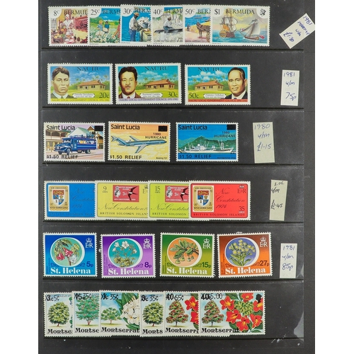 185 - WORLD SORTER BOX with much modern Commonwealth. Includes albums of stamps, loose stamps, stamps in b... 