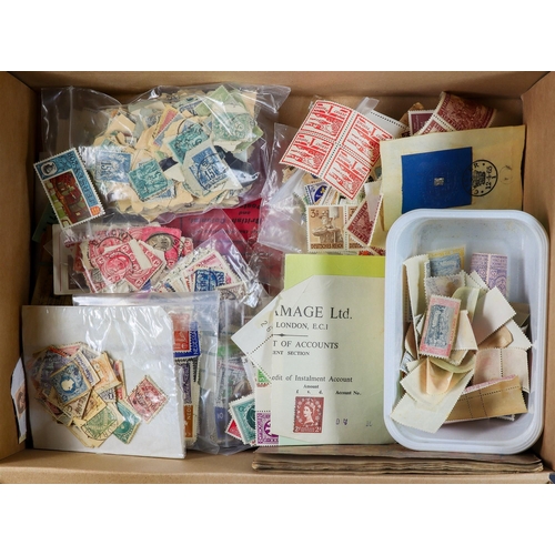 185 - WORLD SORTER BOX with much modern Commonwealth. Includes albums of stamps, loose stamps, stamps in b... 