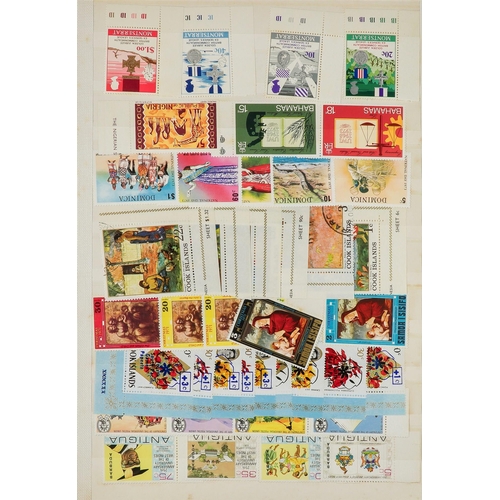 185 - WORLD SORTER BOX with much modern Commonwealth. Includes albums of stamps, loose stamps, stamps in b... 