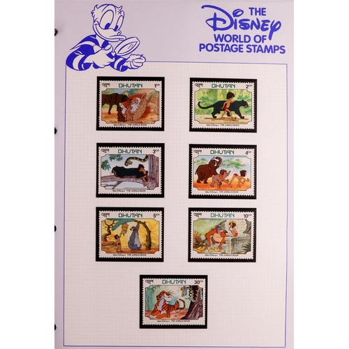 188 - DISNEY 1980's-1992 world collection in two special hingeless albums, all different never hinged mint... 