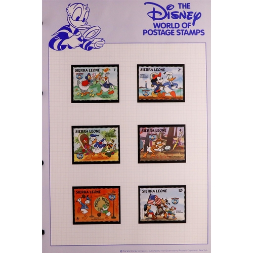 188 - DISNEY 1980's-1992 world collection in two special hingeless albums, all different never hinged mint... 