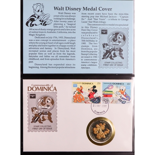 188 - DISNEY 1980's-1992 world collection in two special hingeless albums, all different never hinged mint... 