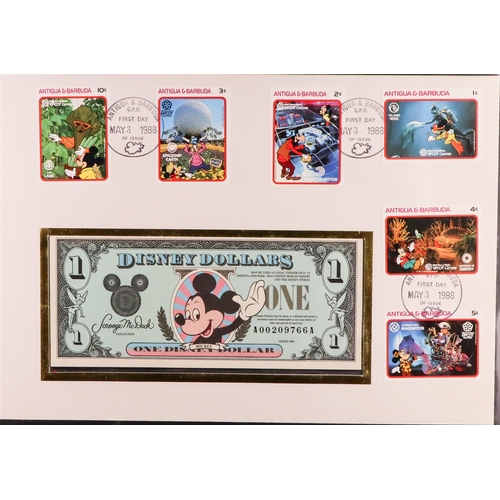 188 - DISNEY 1980's-1992 world collection in two special hingeless albums, all different never hinged mint... 