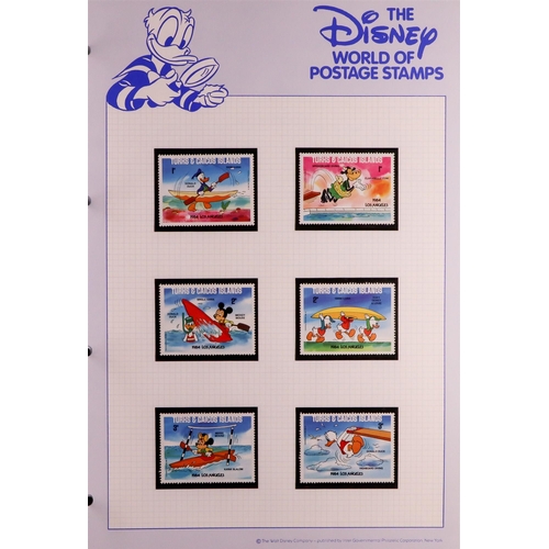 188 - DISNEY 1980's-1992 world collection in two special hingeless albums, all different never hinged mint... 