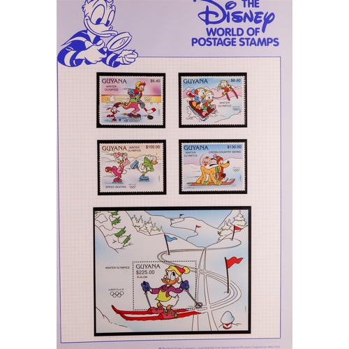 188 - DISNEY 1980's-1992 world collection in two special hingeless albums, all different never hinged mint... 