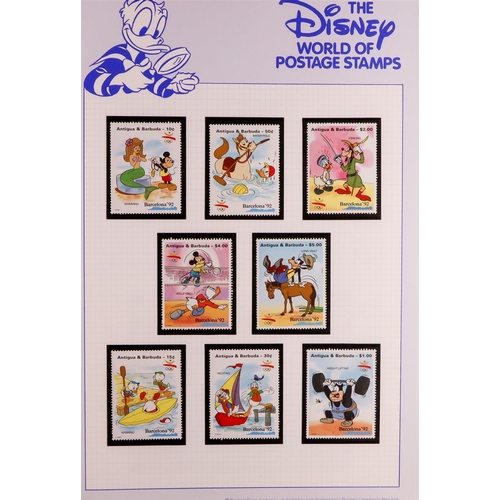 188 - DISNEY 1980's-1992 world collection in two special hingeless albums, all different never hinged mint... 