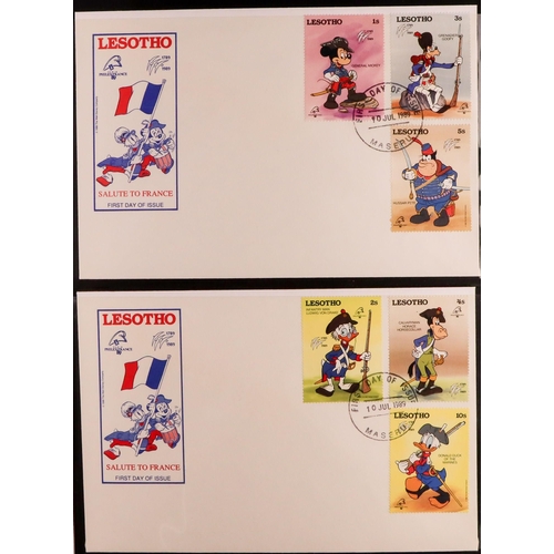 188 - DISNEY 1980's-1992 world collection in two special hingeless albums, all different never hinged mint... 