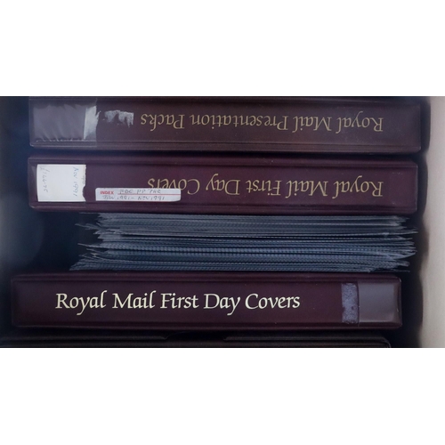 19 - ROYAL MAIL ALBUMS for Presentation Packs and FDCs with a range of pages. Used. (8) Lot 19 (B) [c]