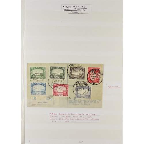 195 - ADEN 1850's - 1950's STAMPS & COVERS, CAT £11,000+. A collection with duplication includes much Indi... 