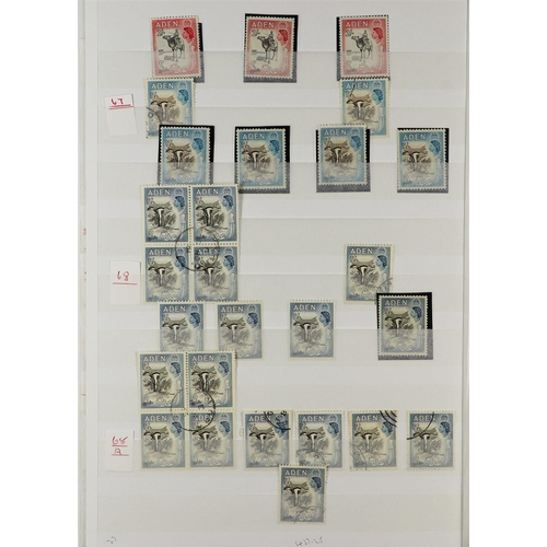 195 - ADEN 1850's - 1950's STAMPS & COVERS, CAT £11,000+. A collection with duplication includes much Indi... 