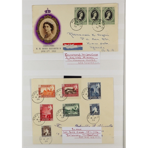 195 - ADEN 1850's - 1950's STAMPS & COVERS, CAT £11,000+. A collection with duplication includes much Indi... 