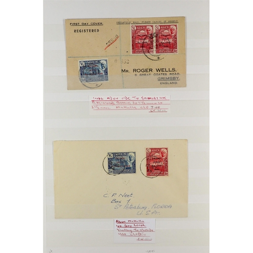 195 - ADEN 1850's - 1950's STAMPS & COVERS, CAT £11,000+. A collection with duplication includes much Indi... 