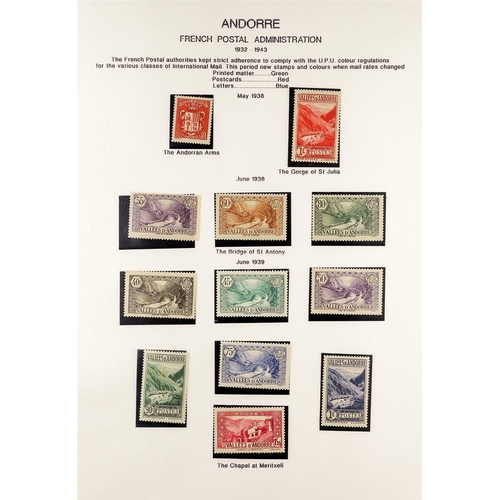 199 - ANDORRA 1932 - 1943 Valley views set with all values & colours, also the Coat of Arms set, SG F24/81... 