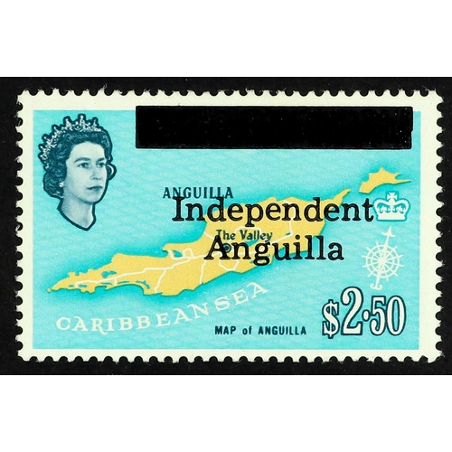 200 - ANGUILLA 1967 $2.50 Map of Anguilla overprinted 