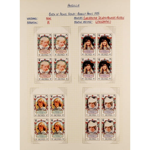 201 - ANGUILLA 1967 - 1992 EXTENSIVE COLLECTION of 800+ mint & never hinged mint stamps, 60+ miniature she... 