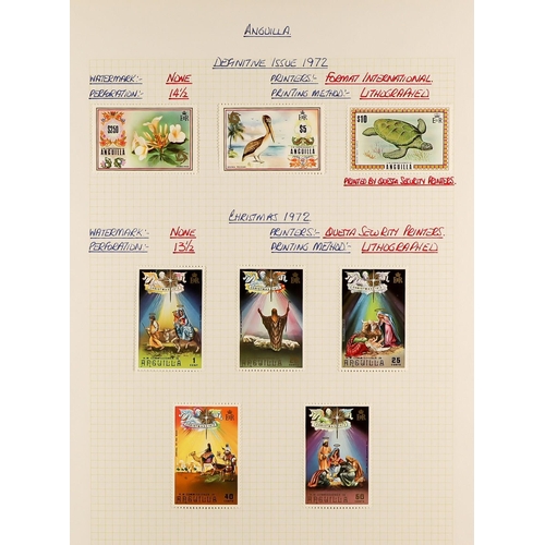 201 - ANGUILLA 1967 - 1992 EXTENSIVE COLLECTION of 800+ mint & never hinged mint stamps, 60+ miniature she... 