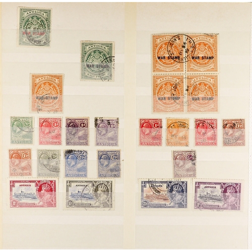 203 - ANTIGUA & BARBUDA 1863 - 1969 USED COLLECTION presented on various pages, note many sets and an exte... 