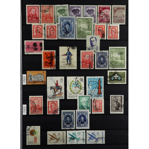 209 - ARGENTINA 1860's - 2000's COLLECTION of around 1200 mint & used stamps in stock book, 19th Century w... 