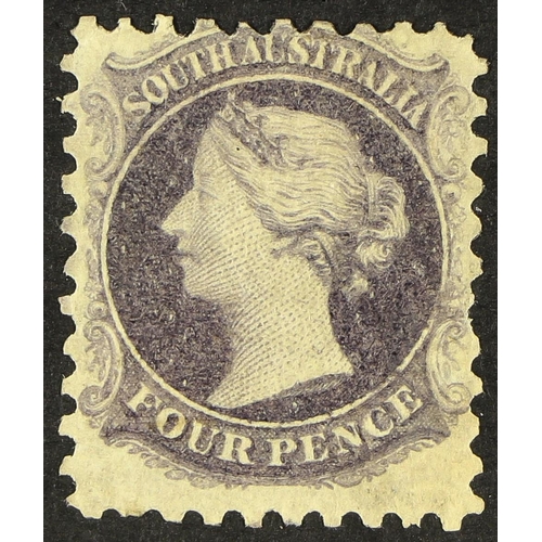 225 - AUSTRALIAN STATES SOUTH AUSTRALIA 1871 4d dull lilac perf 10, wmk 'V over Crown', SG 111, mint large... 