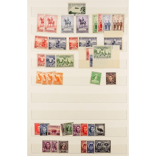 236 - AUSTRALIA 1926 - 1971 NEVER HINGED MINT stamps on protective pages, note 1928 Exhibition miniature s... 