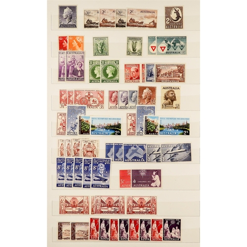 236 - AUSTRALIA 1926 - 1971 NEVER HINGED MINT stamps on protective pages, note 1928 Exhibition miniature s... 