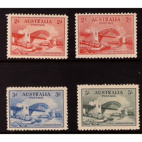 238 - AUSTRALIA 1932 Sydney Harbour Bridge set, SG 141/144, fine mint. Cat. £425. (4 stamps) Lot 238 (P) [... 