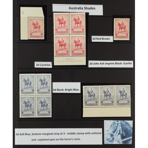 239 - AUSTRALIA 1935 SILVER JUBILEE SPECIALIZED COLLECTION of 17 mint / never hinged mint items includes s... 