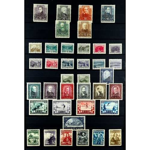 253 - AUSTRIA 1914 - 1937 MINT COLLECTION in a quality stock book, of chiefly sets, note 1922 Musicians pe... 