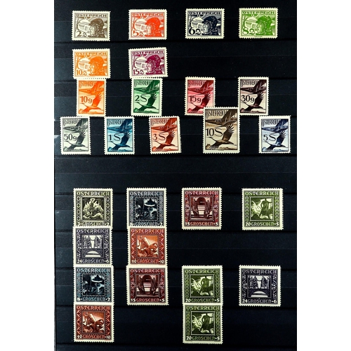 253 - AUSTRIA 1914 - 1937 MINT COLLECTION in a quality stock book, of chiefly sets, note 1922 Musicians pe... 