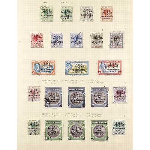 267 - BAHAMAS 1937 - 1953 SEMI-SPECIALIZED COLLECTION of very fine used stamps, includes the 1938-52 defin... 