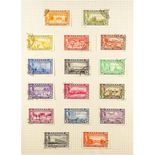 267 - BAHAMAS 1937 - 1953 SEMI-SPECIALIZED COLLECTION of very fine used stamps, includes the 1938-52 defin... 