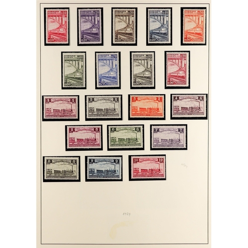 290 - BELGIUM 1929 - 1985 PARCEL POST AND RAILWAY STAMPS Collection of mint & never hinged mint on album p... 