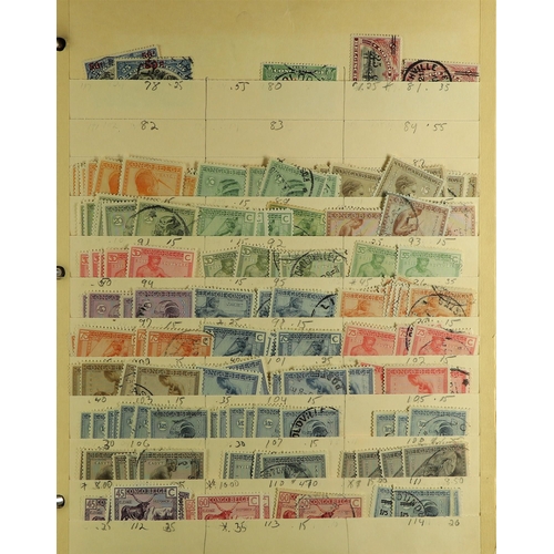 294 - BELGIAN COLONIES 1886 - 1990's IN THREE BIG BINDERS stuffed with mint & used stamps on old manila st... 