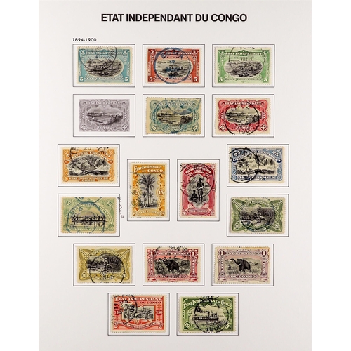 299 - BELGIAN COLONIES BELGIAN CONGO 1886 - 1960 FINE USED COLLECTION on pages, highly complete, (approx 4... 