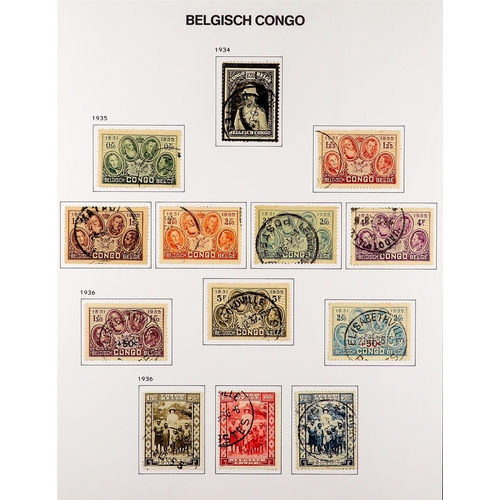 299 - BELGIAN COLONIES BELGIAN CONGO 1886 - 1960 FINE USED COLLECTION on pages, highly complete, (approx 4... 