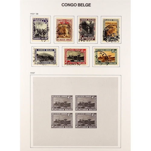 299 - BELGIAN COLONIES BELGIAN CONGO 1886 - 1960 FINE USED COLLECTION on pages, highly complete, (approx 4... 