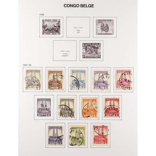 299 - BELGIAN COLONIES BELGIAN CONGO 1886 - 1960 FINE USED COLLECTION on pages, highly complete, (approx 4... 