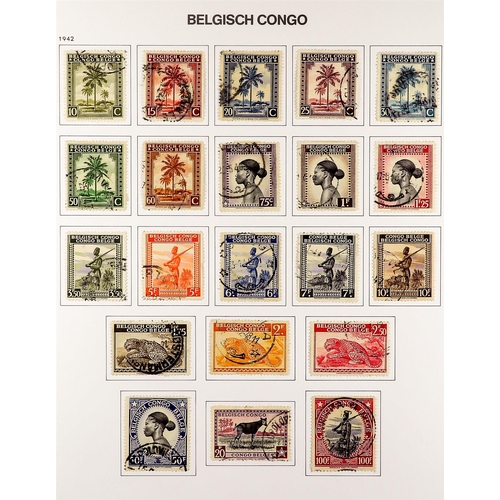 299 - BELGIAN COLONIES BELGIAN CONGO 1886 - 1960 FINE USED COLLECTION on pages, highly complete, (approx 4... 