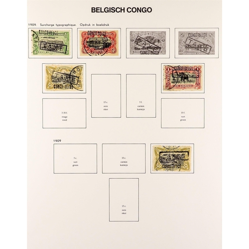 299 - BELGIAN COLONIES BELGIAN CONGO 1886 - 1960 FINE USED COLLECTION on pages, highly complete, (approx 4... 