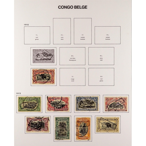 299 - BELGIAN COLONIES BELGIAN CONGO 1886 - 1960 FINE USED COLLECTION on pages, highly complete, (approx 4... 