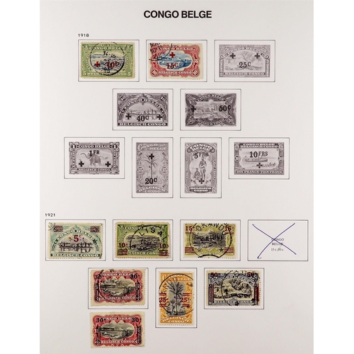 299 - BELGIAN COLONIES BELGIAN CONGO 1886 - 1960 FINE USED COLLECTION on pages, highly complete, (approx 4... 