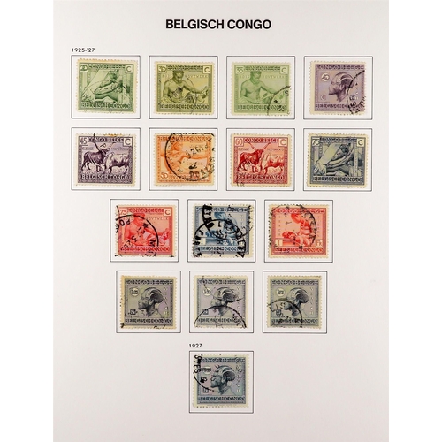 299 - BELGIAN COLONIES BELGIAN CONGO 1886 - 1960 FINE USED COLLECTION on pages, highly complete, (approx 4... 