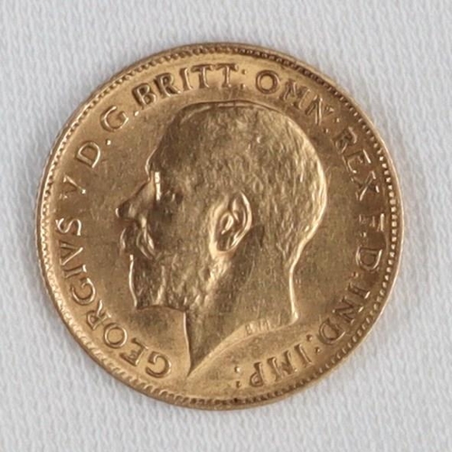 3 - 1911 GOLD HALF-SOVEREIGN KGV 22ct gold coin, weight 3.99g, very fine. Lot 3 (P) [c]