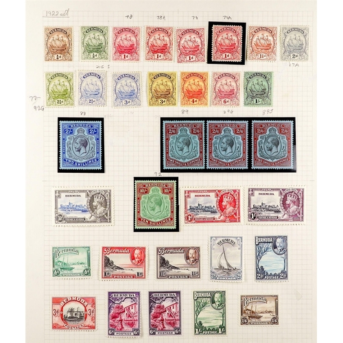 308 - BERMUDA 1920 - 1936 MINT COLLECTION on album pages, note 1920 Tercentenary set, 1921 Tercentenary se... 