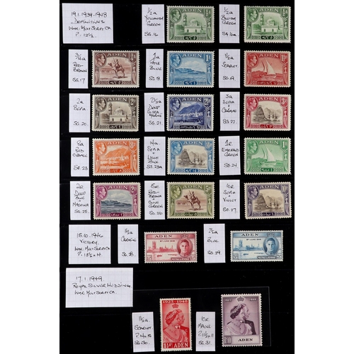 31 - 1936-1952 KING GEORGE VI COMPREHENSIVE MINT COLLECTION on stock pages, highly complete (no Feudatory... 