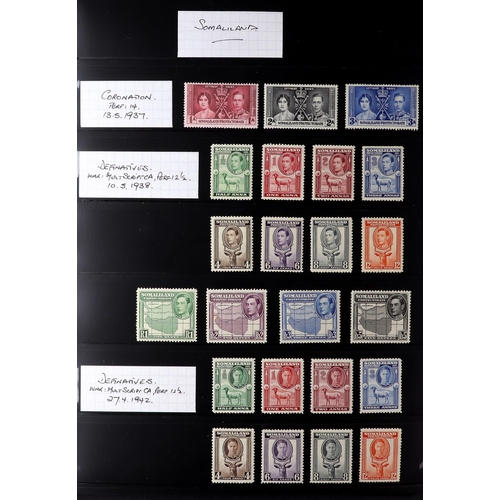 31 - 1936-1952 KING GEORGE VI COMPREHENSIVE MINT COLLECTION on stock pages, highly complete (no Feudatory... 