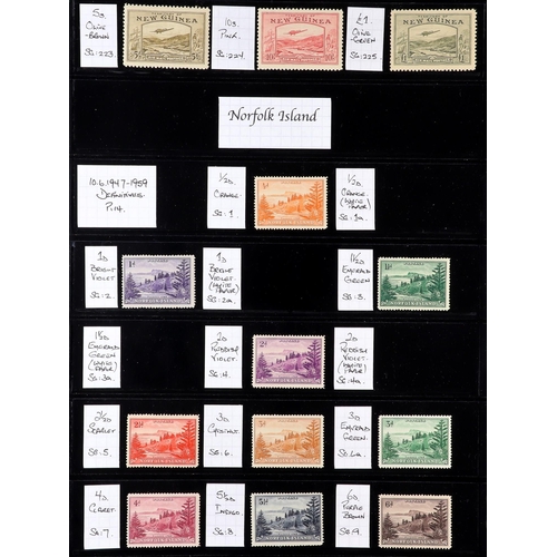 31 - 1936-1952 KING GEORGE VI COMPREHENSIVE MINT COLLECTION on stock pages, highly complete (no Feudatory... 