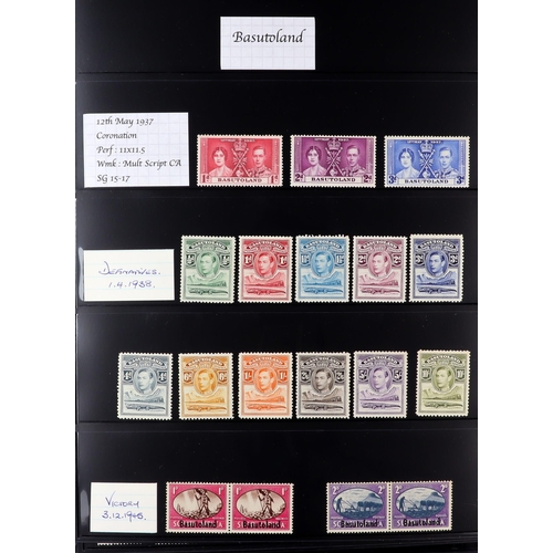 31 - 1936-1952 KING GEORGE VI COMPREHENSIVE MINT COLLECTION on stock pages, highly complete (no Feudatory... 