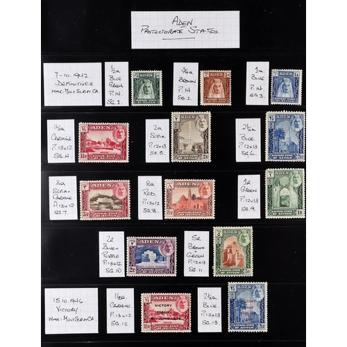 31 - 1936-1952 KING GEORGE VI COMPREHENSIVE MINT COLLECTION on stock pages, highly complete (no Feudatory... 