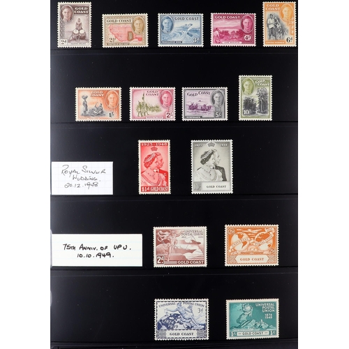 31 - 1936-1952 KING GEORGE VI COMPREHENSIVE MINT COLLECTION on stock pages, highly complete (no Feudatory... 